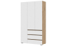 Хелен ШК 06 Шкаф 3х ств. белый/дуб крафт золотой
