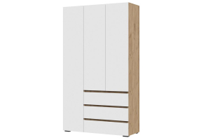 Хелен ШК 06 Шкаф 3х ств. белый/дуб крафт золотой