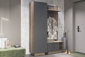 Даллас Прихожая Дуб каньон/Софт графит