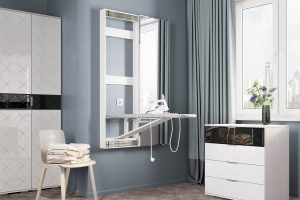 Смарт Гладильная доска с зеркалом Белый