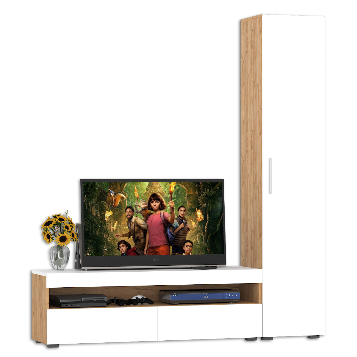 Альба Комплектация № 5 Дуб крафт золотой/белый премиум