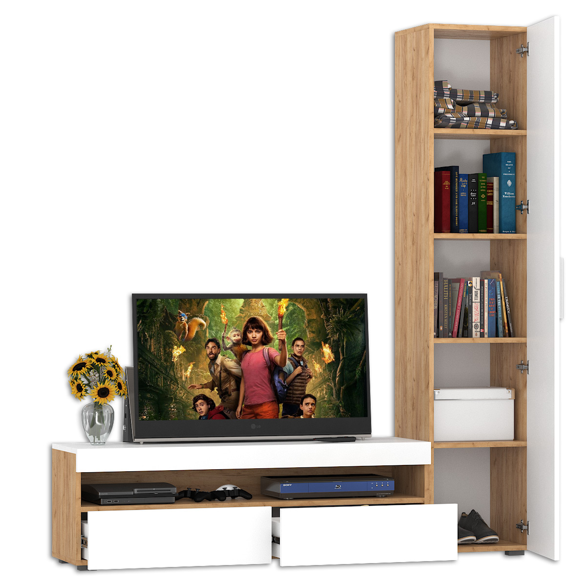 Альба Комплектация № 5 Дуб крафт золотой/белый премиум