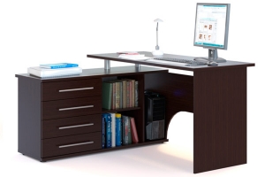 КСТ-109Л Стол компьютерный левый венге