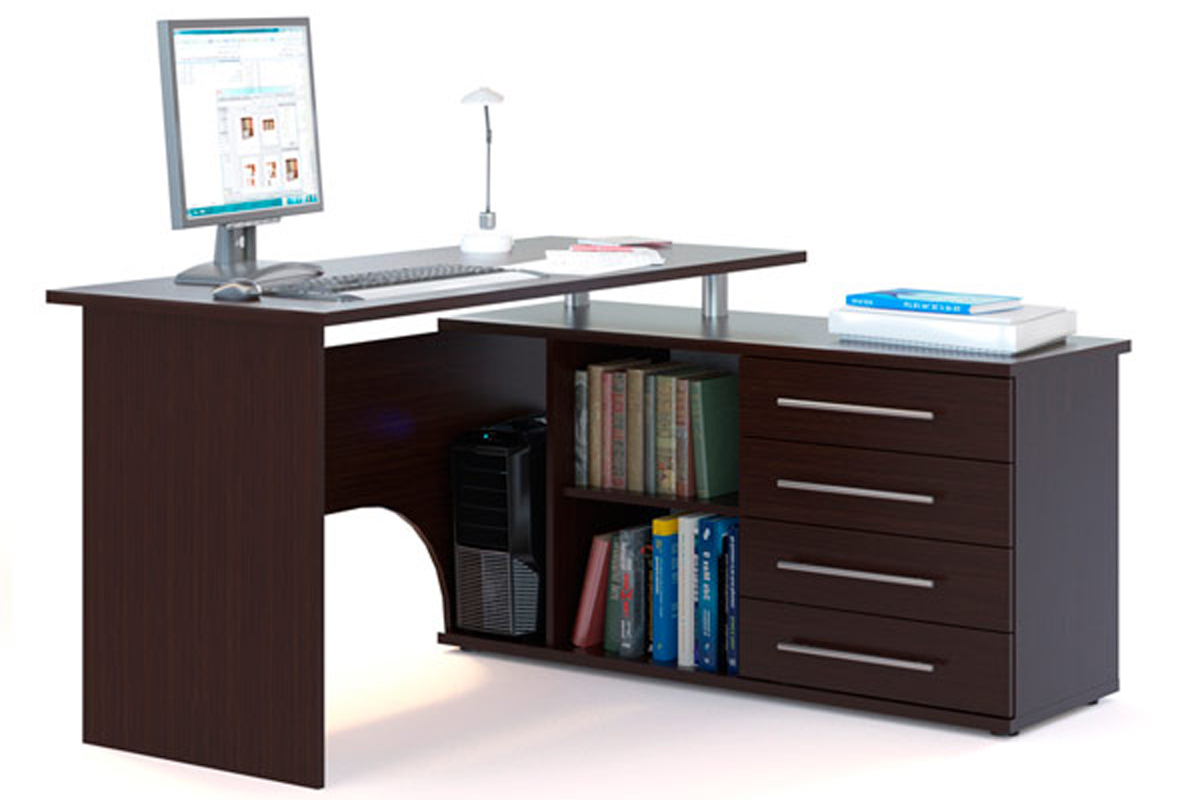 КСТ-109П Стол компьютерный правый, венге