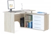 КСТ-109П Стол компьютерный правый, дуб сонома/белый