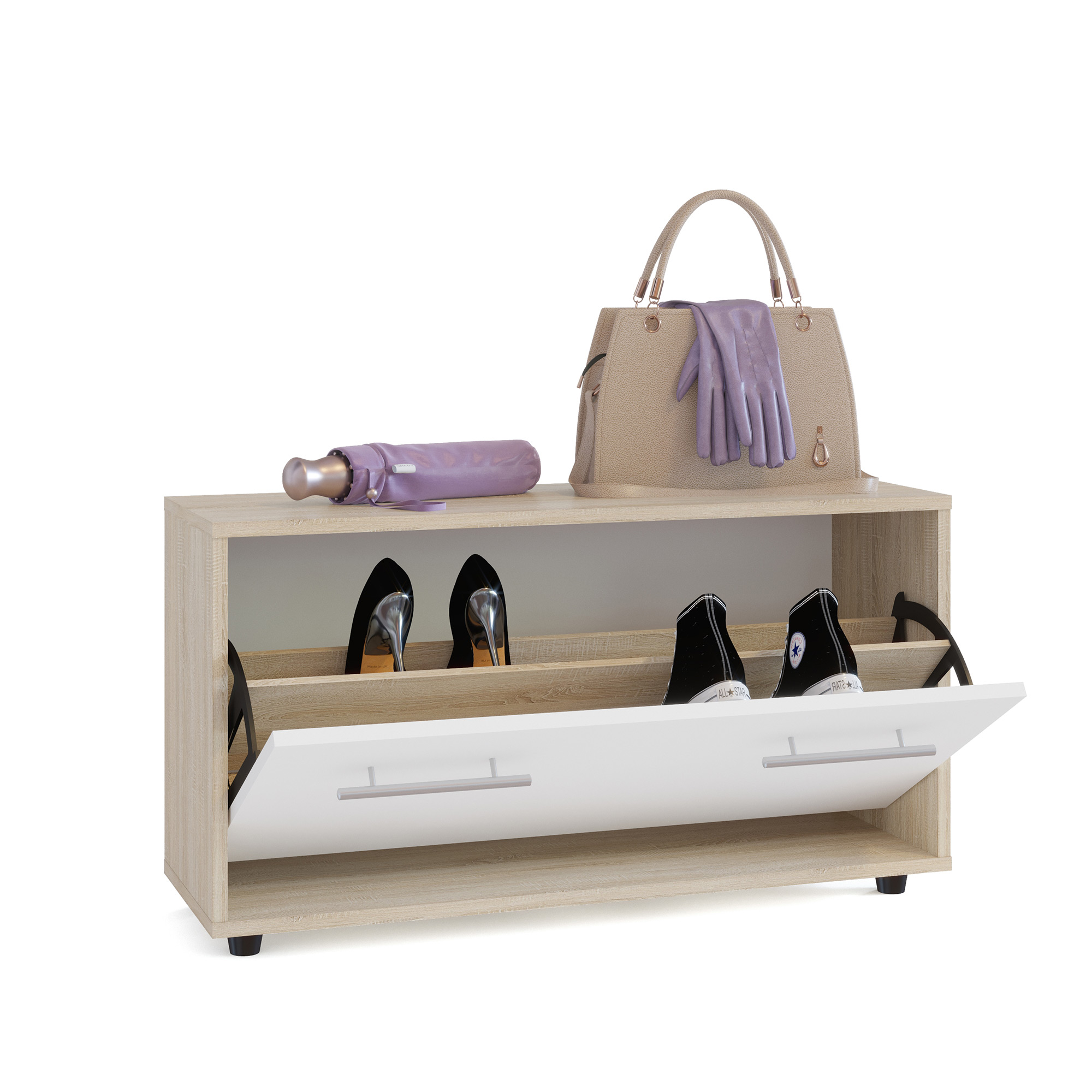 Сокол ТП-3 Тумба для обуви дуб сонома/белый