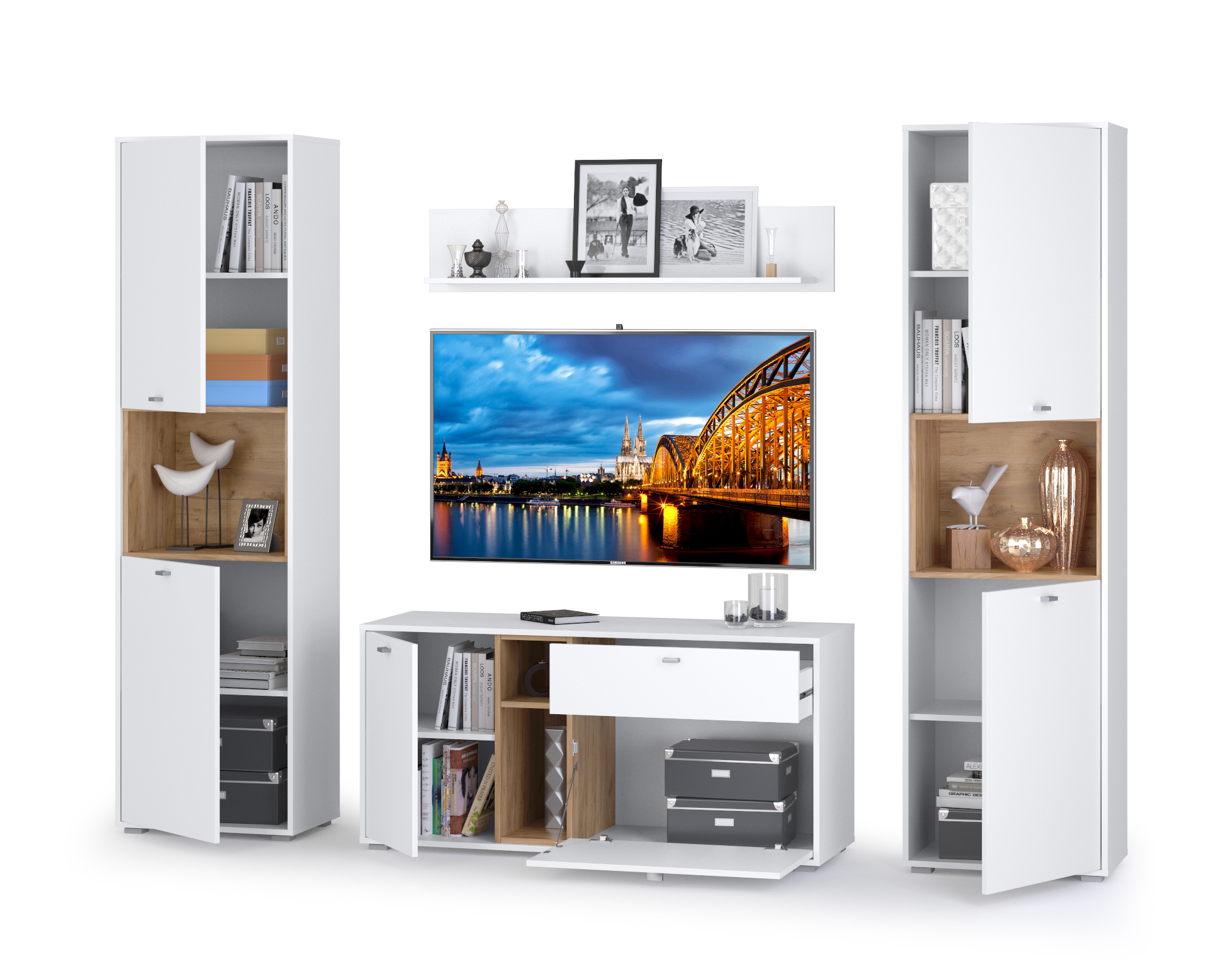 Бэль № 10 Дуб крафт золотой/Белый