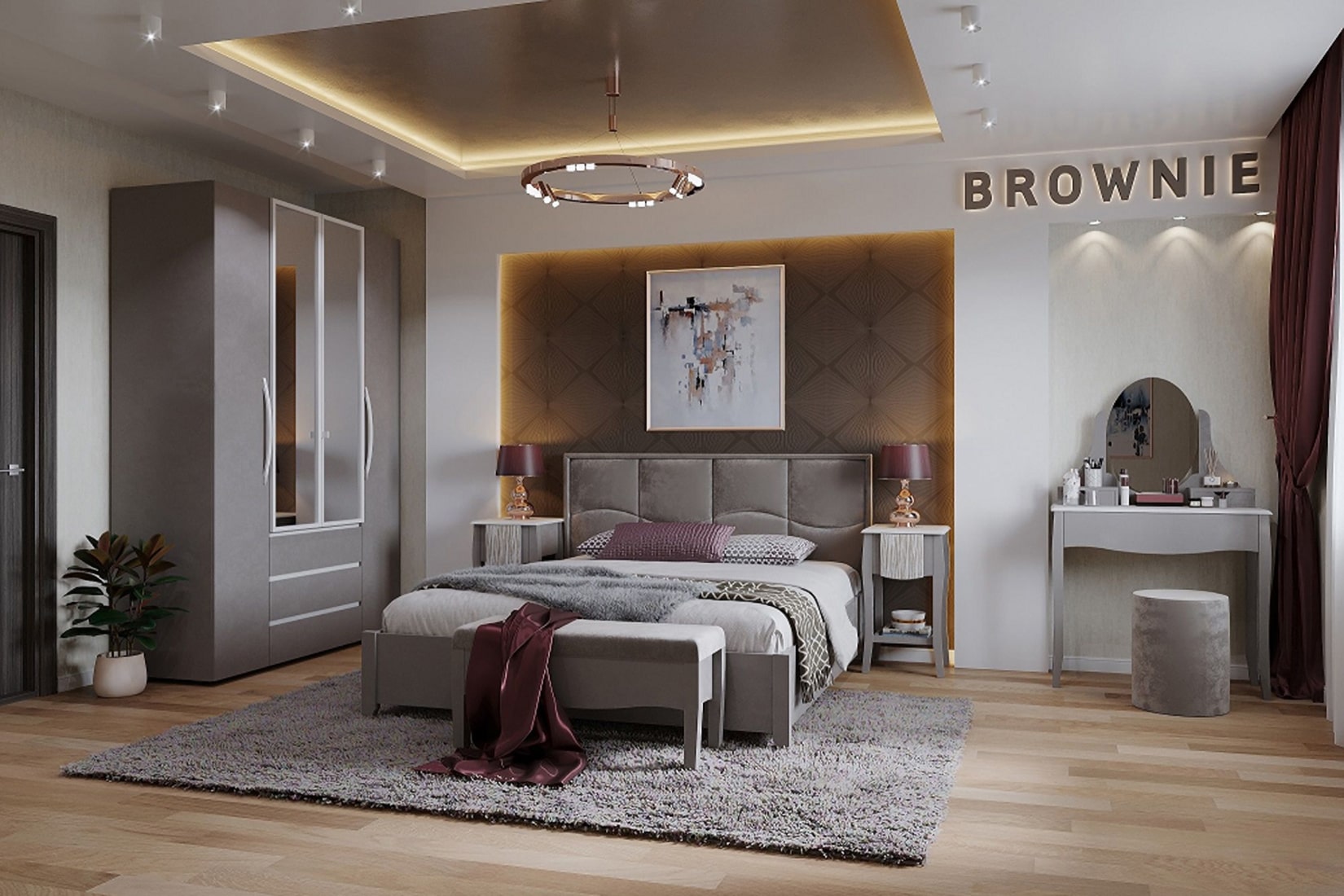 Brownie спальня Мокко/Белый