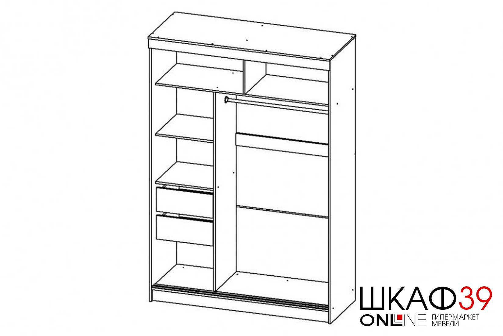 Венера Шкаф-купе 1.5 м Венера Анкор светлый