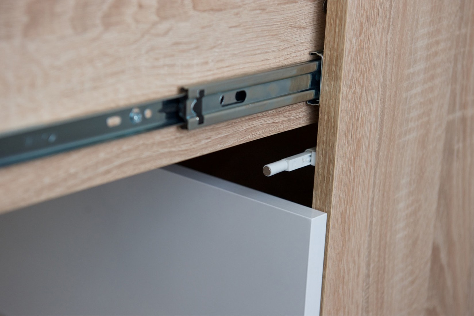 Дакота Комод 4ящ Дуб сонома/Белый глянец