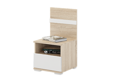 Софи Тумба Дуб сонома/ Белый глянец Мир