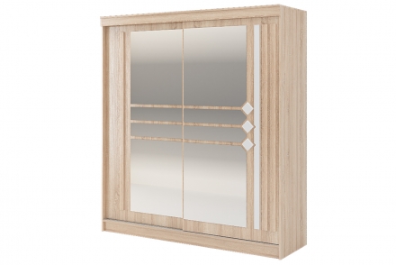 Софи Шкаф-купе Дуб сонома/Белый глянец Мир