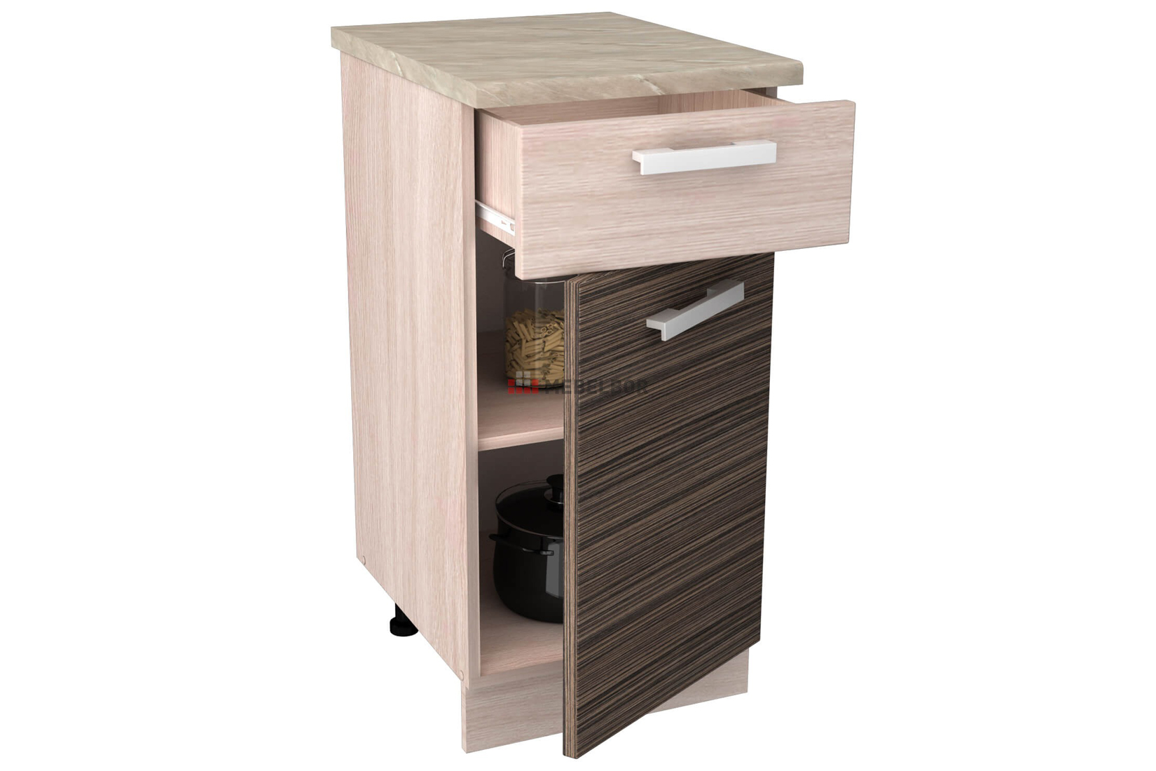 Н 400-1-Я Стол с 1 ящиком  Кухня 