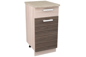 Н 400-1-Я Стол с 1 ящиком  Кухня "Зебрано"