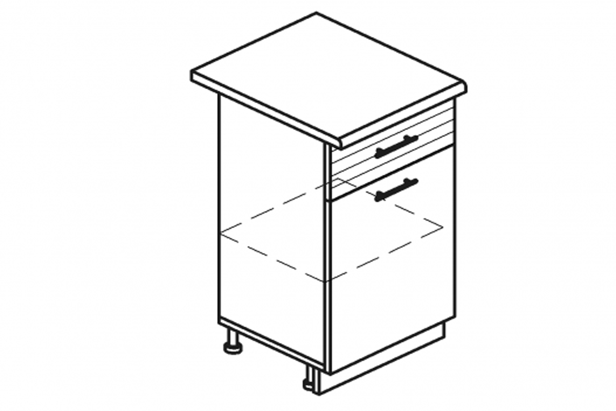 Н 500-1-Я Стол с 1 ящиком  Кухня 