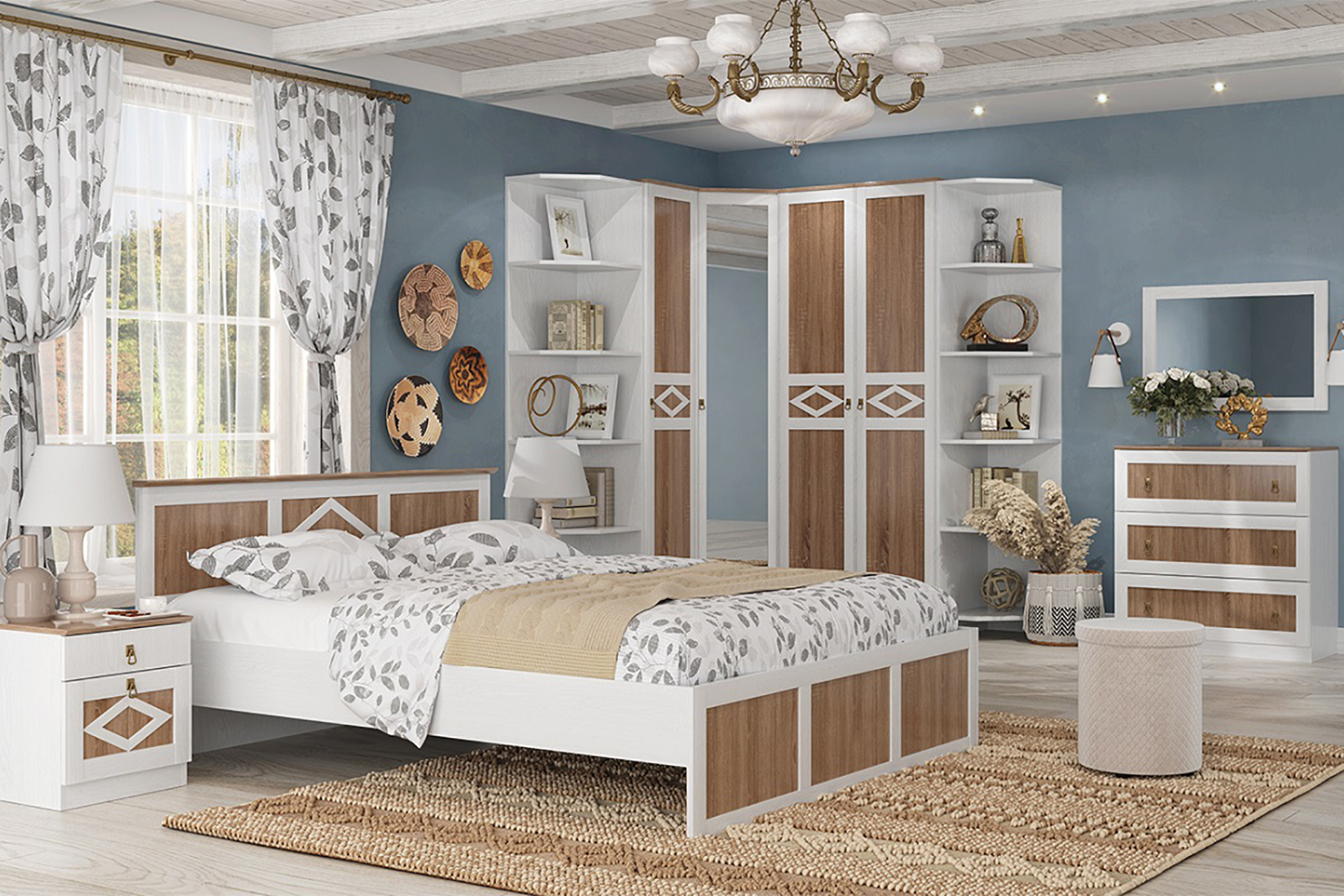 Румба спальня модульная Дуб Седан/Дуб Ривьера