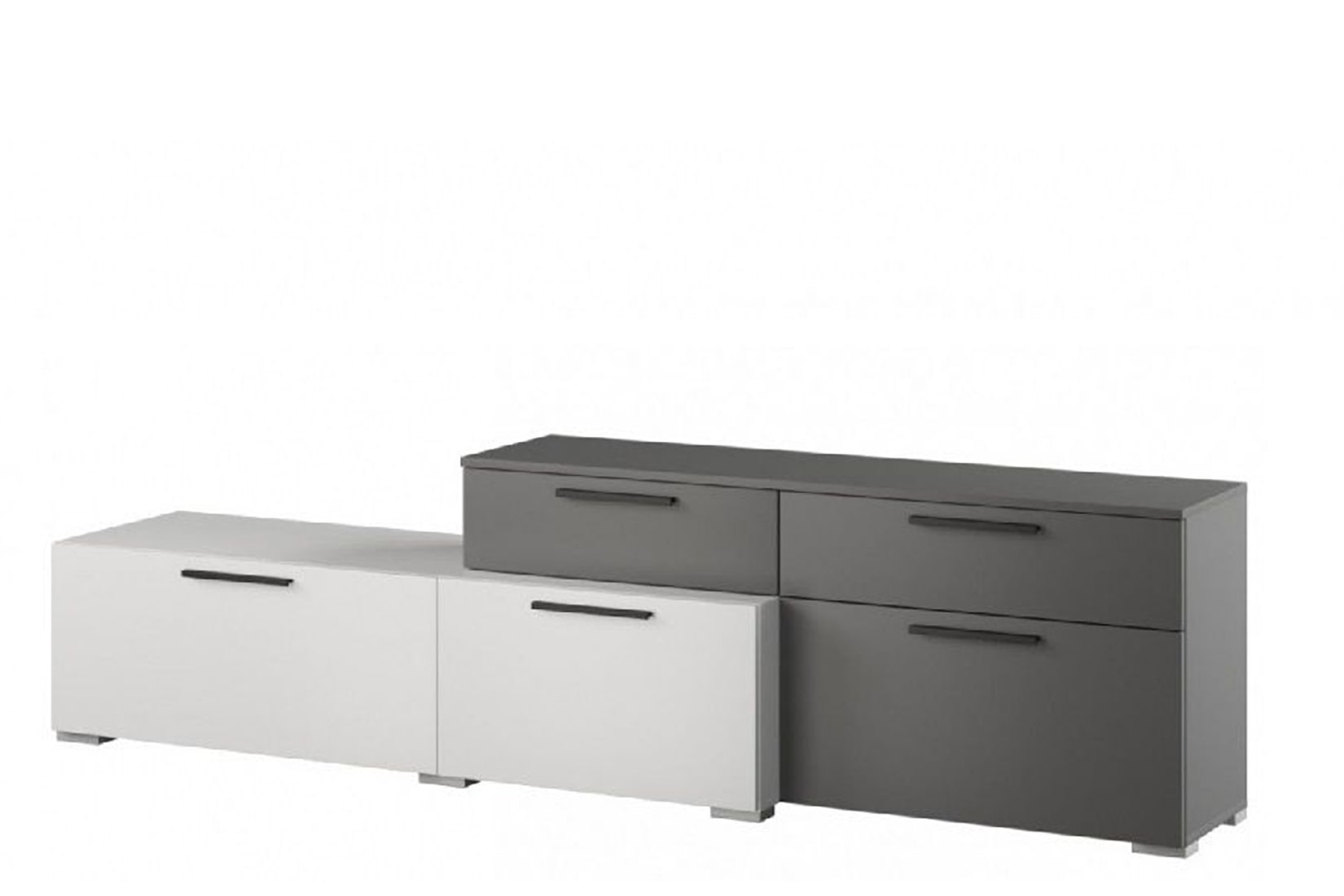 Альберо гостиная модульная Белый/Графит серый