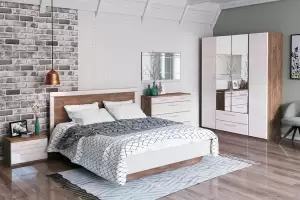 Монреаль спальня модульная Дуб табачный крафт/Жемчужное дерево