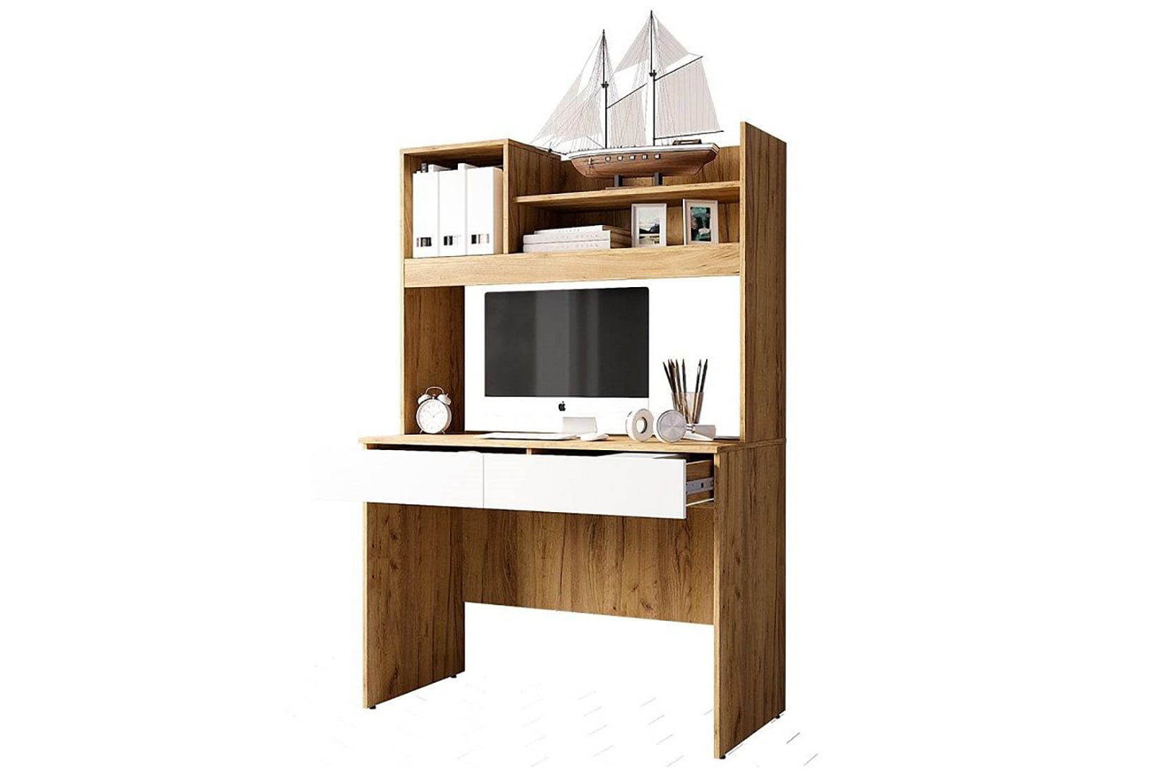 Селфи рабочий уголок Крафт/Белый глянец