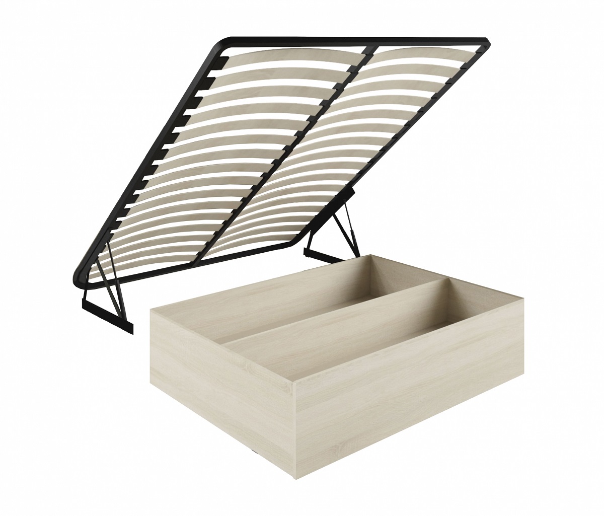 Теана Кровать 160х200 с подъемным механизмом Ясень анкор тёмный/Мрамор лайт