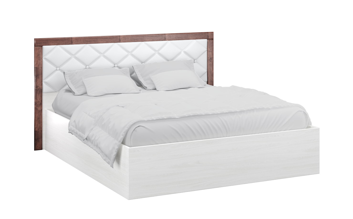 Мадлен Кровать с настилом ЛДСП 160х200, дуб бомонд какао