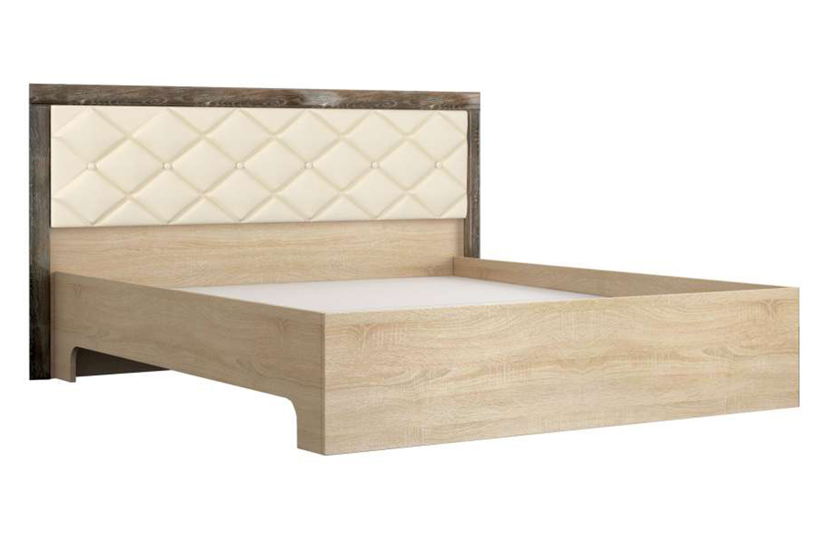 Мадлен Кровать 160х200 ЛДСП с настилом Дуб шале серебро