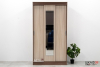 Шкаф-купе с зеркалом ЭКО Ясень шимо