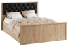 Модена МКР-2 Кровать 140х200 с настилом ЛДСП с мягким изголовьем Гикори рокфорд/Венге