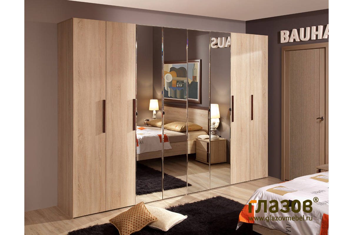 Баухаус BAUHAUS  спальня сонома и шоколад