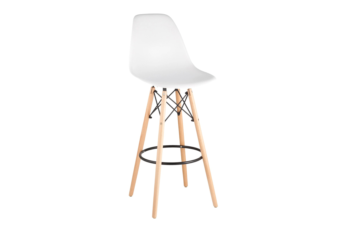 EAMES Барный стул Белый