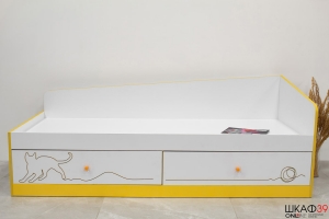 Альба-Альфа 11.21 Кровать с ящиками 80х190 см с ЛДСП основанием