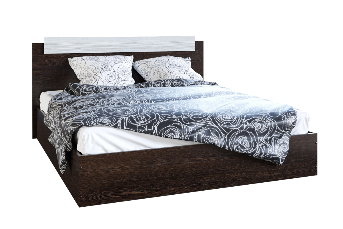 Кровать с настилом ЛДСП ЭКО 160х200, венге