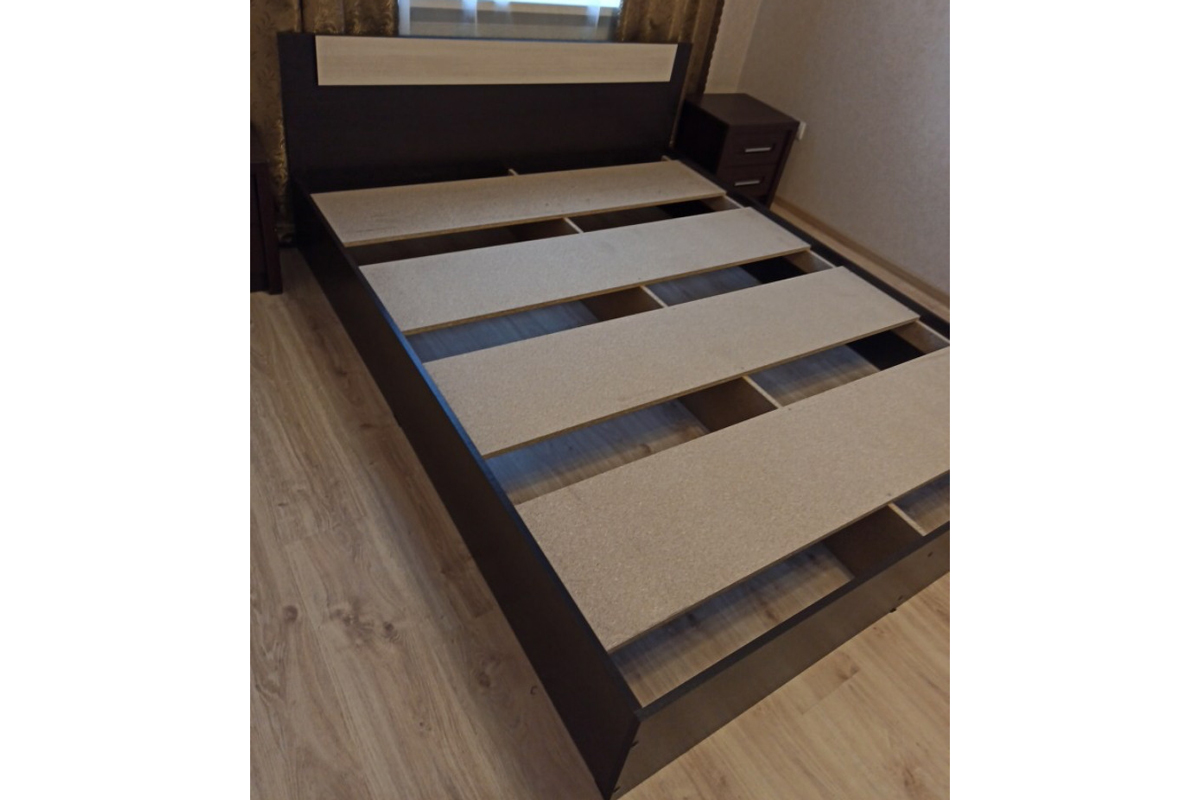 Кровать с настилом ЛДСП ЭКО 160х200, венге