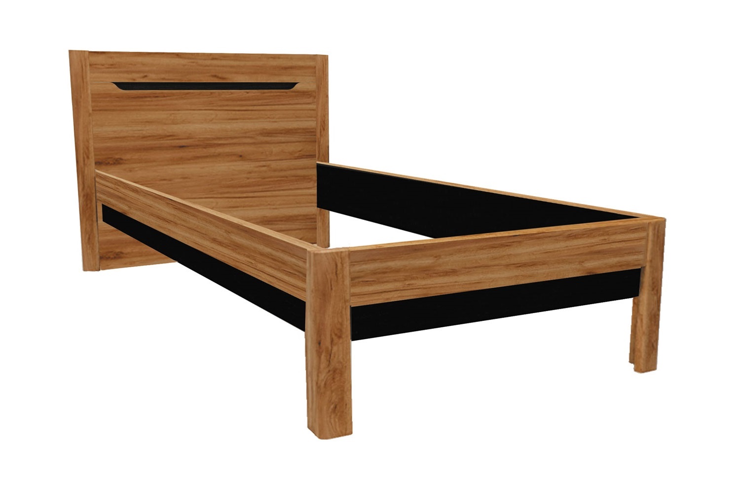 Кровать с ортопедическим основанием Афина А3а 90х200, дуб крафт табачный