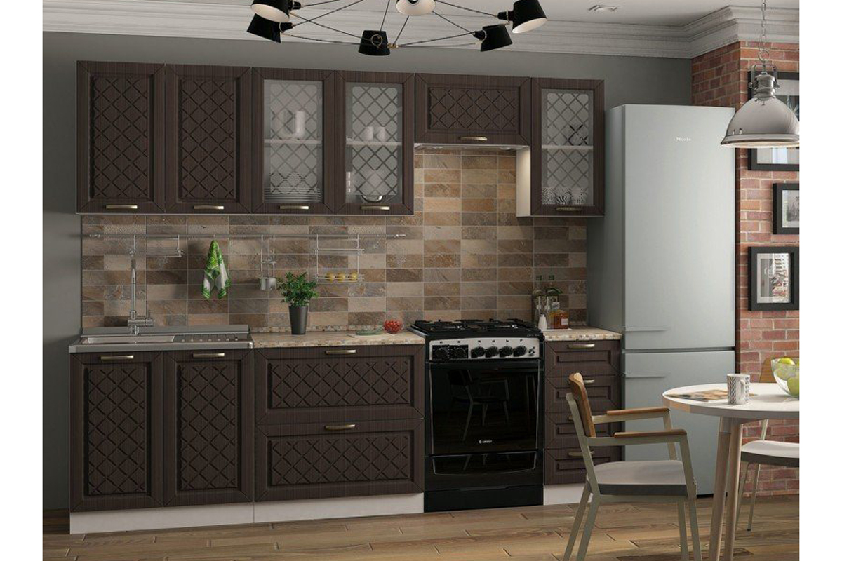 Агава Кухня модульная темная Композиция 1