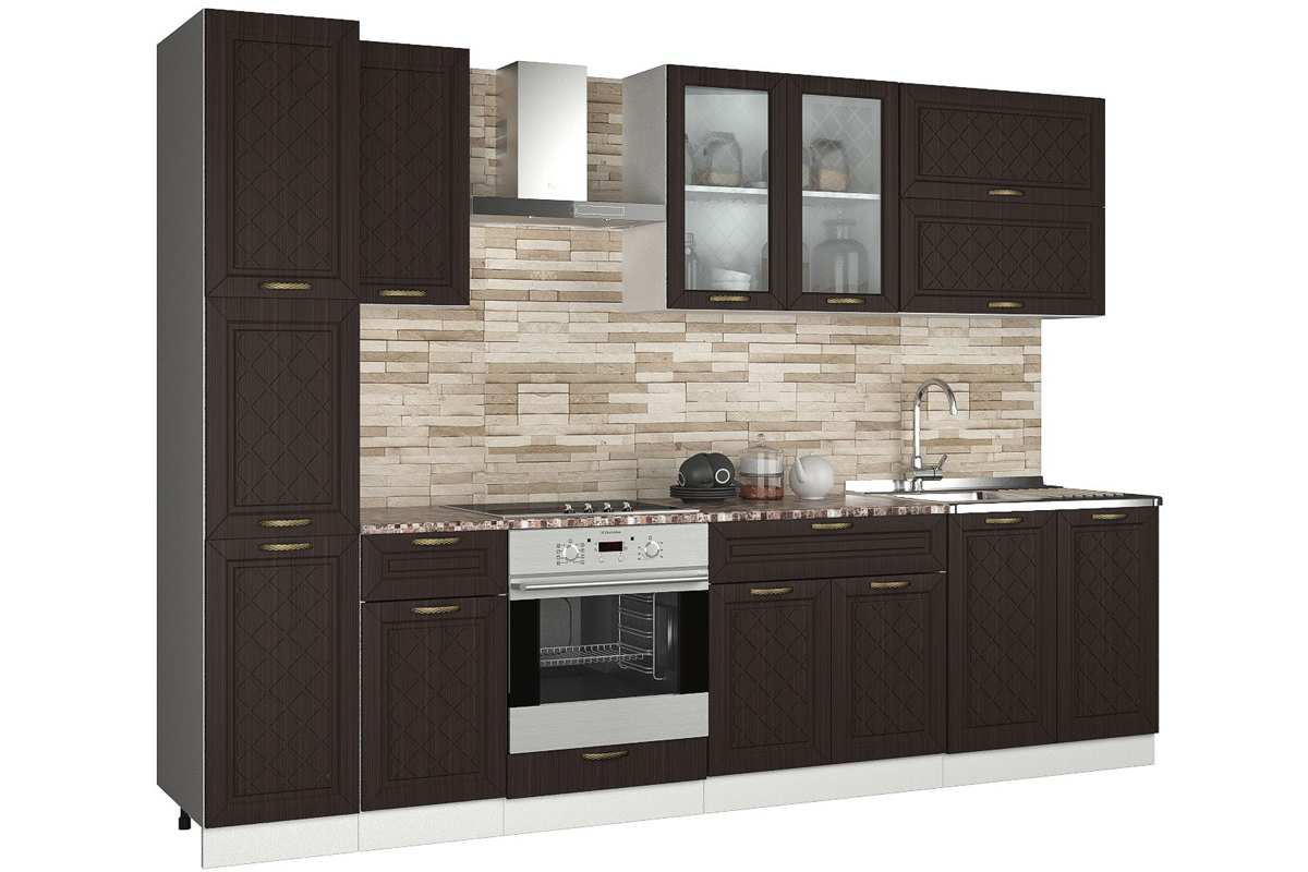 Агава Кухня модульная темная Композиция 7