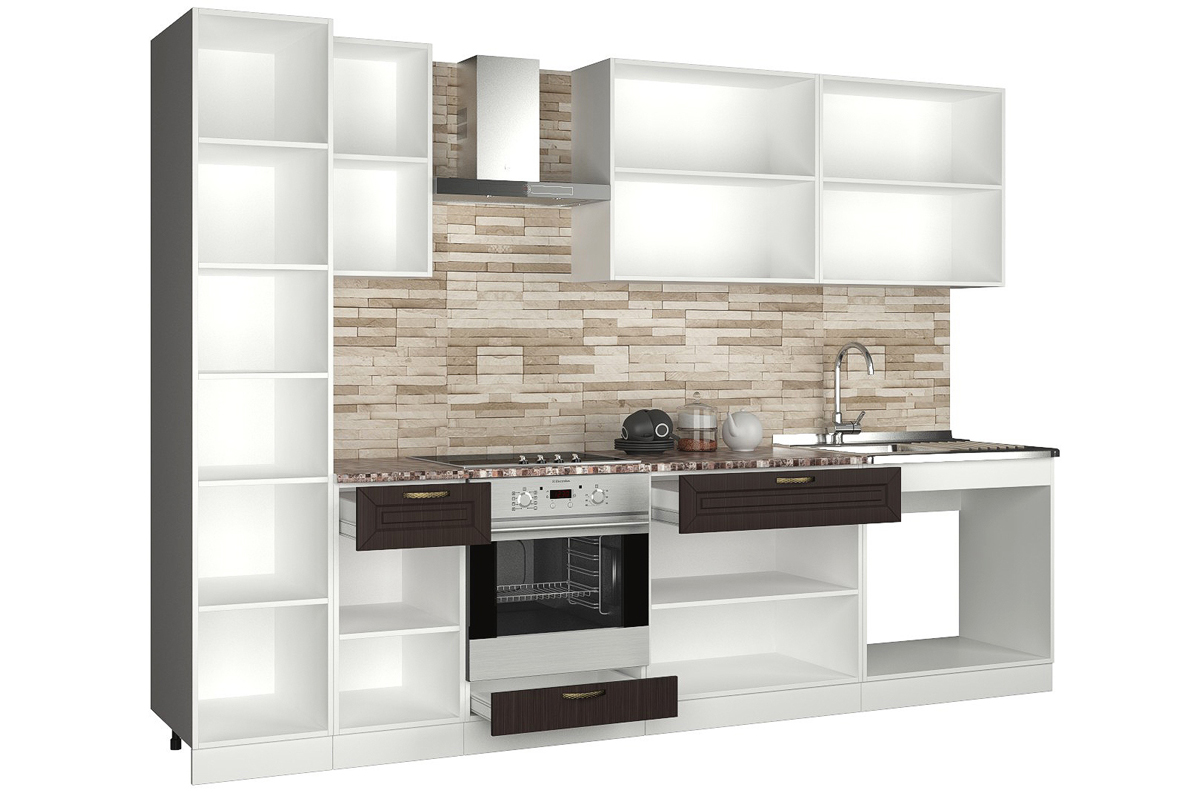 Агава Кухня модульная темная Композиция 7