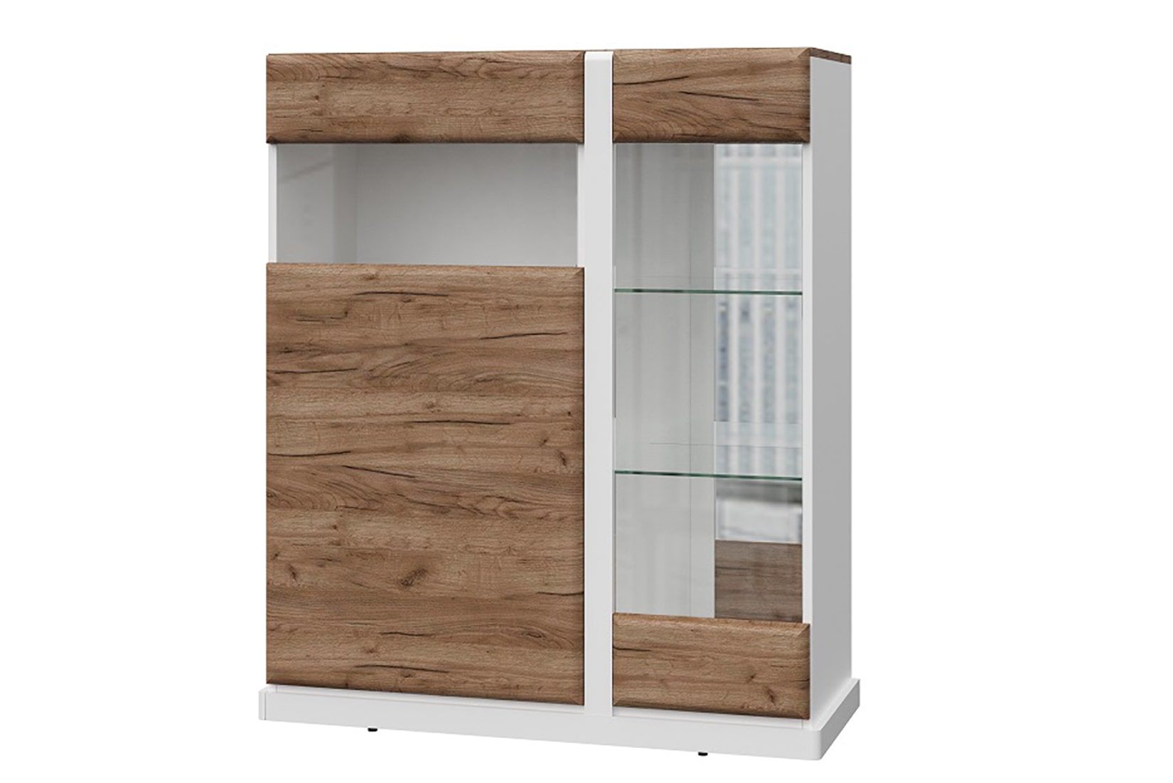 Sorrento гостиная модульная Белый шелк/Дуб табачный крафт