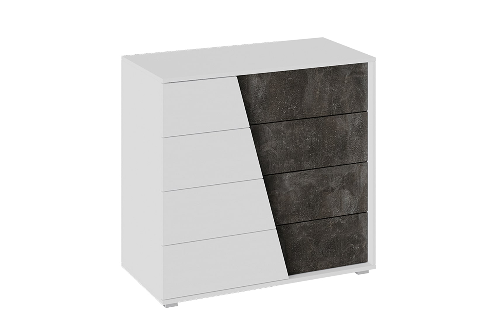 Клео спальня модульная Белый ясень/Ателье темное