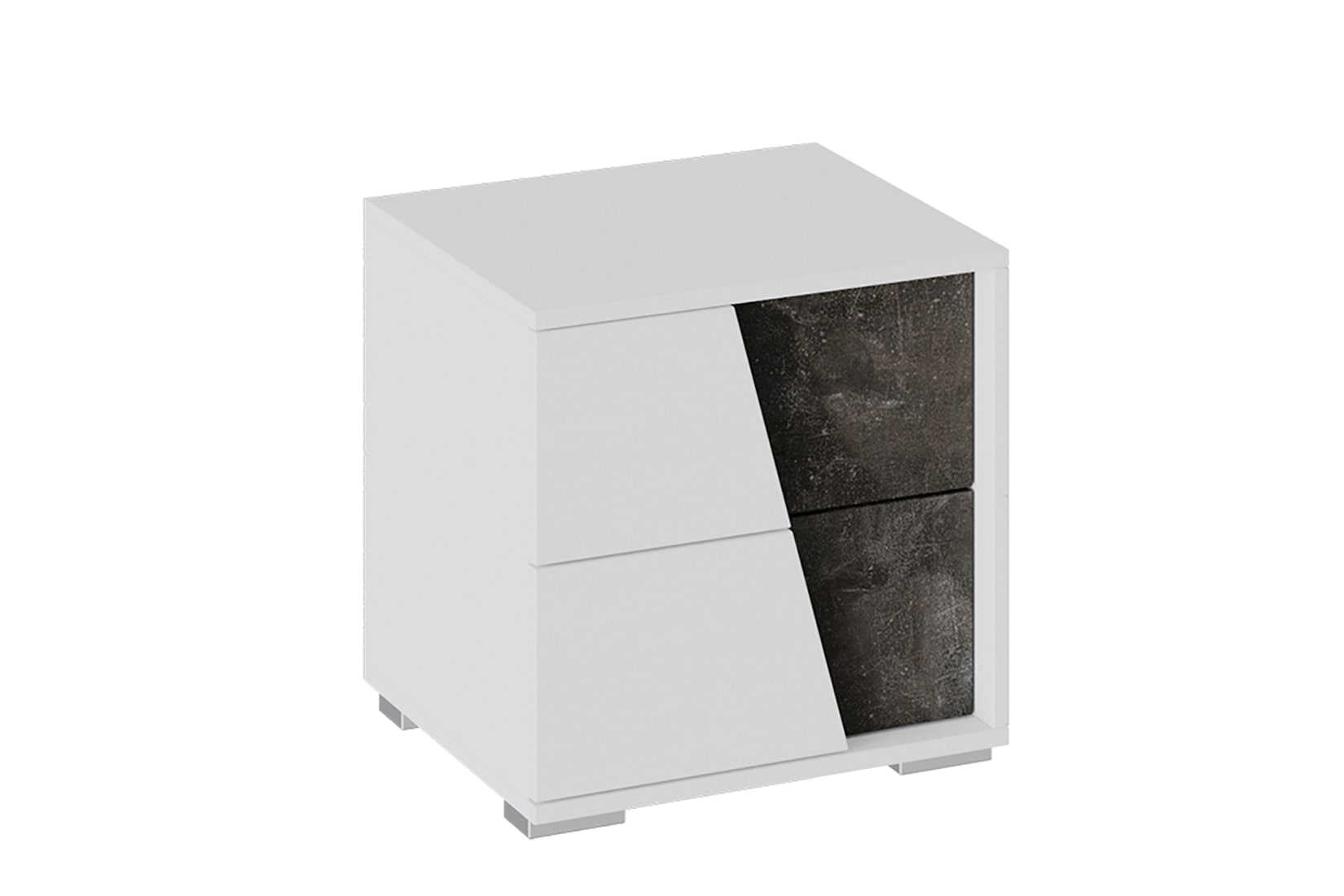 Клео спальня модульная Белый ясень/Ателье темное