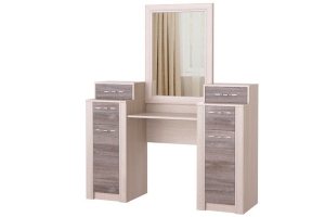 Октава Стол косметический с ЗР Ясень анкор светлый/Клабхаус серый