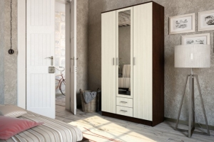 Шкаф 3х дверный ТРИО Венге/лоредо