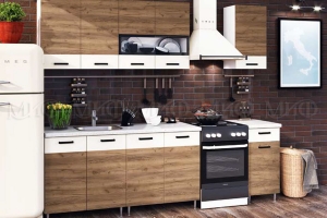 Рио Кухня Комплектация 4 (Дуб Крафт/Бежевый) Миф