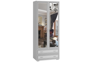 Шкаф двухстворчатый с зеркалом Ливорно ЛШ-23, ясень