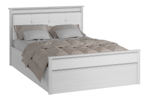 Ливорно ЛКР-1 Кровать 140х200 с подъемным механизмом Ясень анкор светлый/Патина серебро