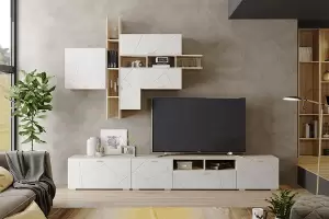 Скайлайн гостиная модульная Дуб Сонома/Белый