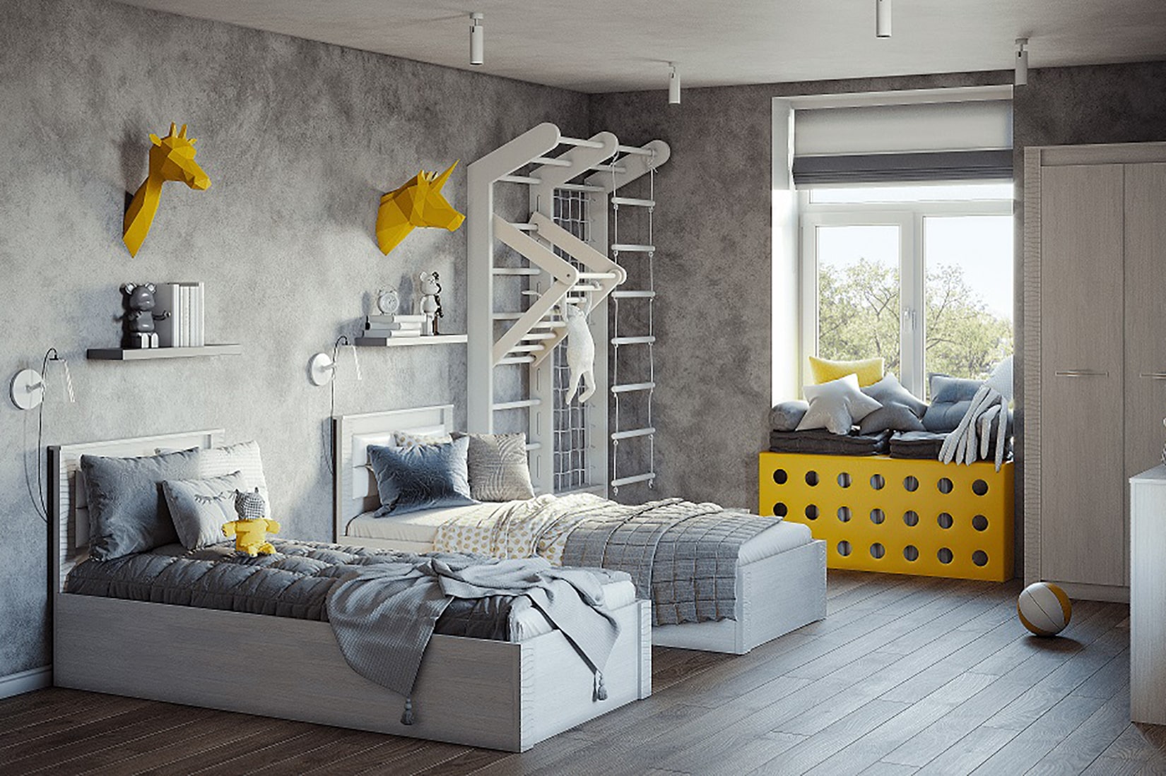 Монако спальня/детская Ясень белый