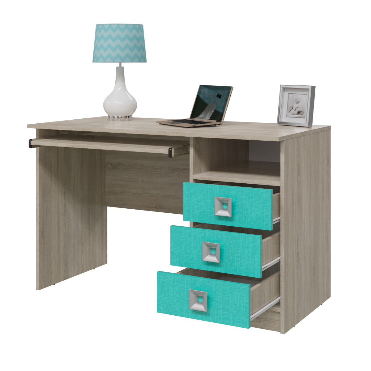 Сити 6-0601 Стол компьютерный сонома/аква