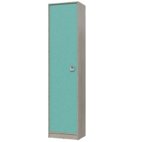 Сити 6-9412 Шкаф пенал с полками сонома/аква