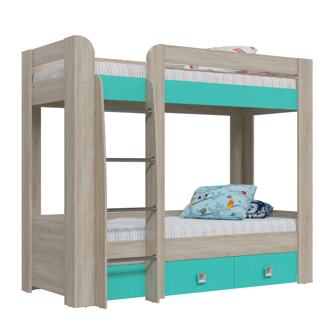 Сити 4-2002 Кровать 2-х ярусная сонома/аква